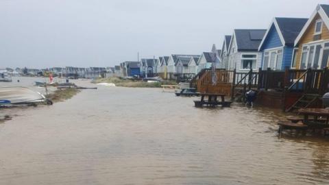 mudeford flooded