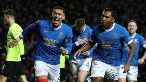 Rangers celebrate v Dortmund