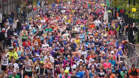 runners during the London Marathon in 2023