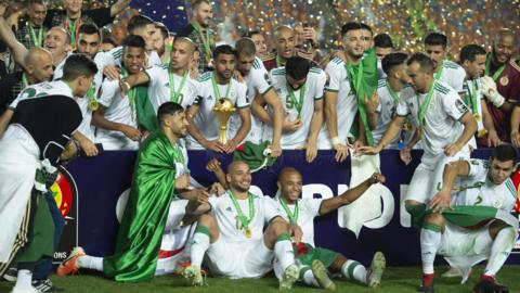 Algeria celebrate winning the 2019 Africa Cup of Nations