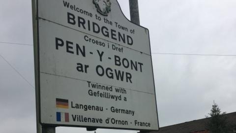 Bridgend council sign