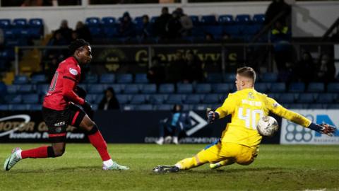 Toyosi Olusanya scores for St Mirren against Ross County