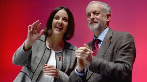 Kezia Dugdale and Jeremy Corbyn