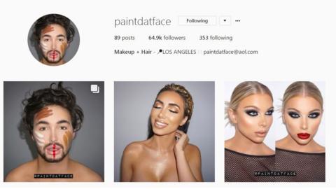 PaintDatFace Instagram page