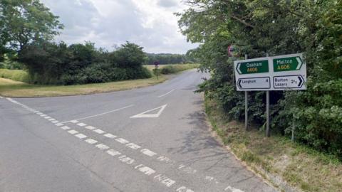 A606 junction with Stapleford Road and Pickwell Road