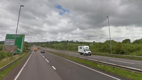 The A48 near the National Botanic Gardens junction