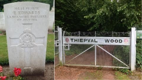 Grave and Thiepval Wood gates