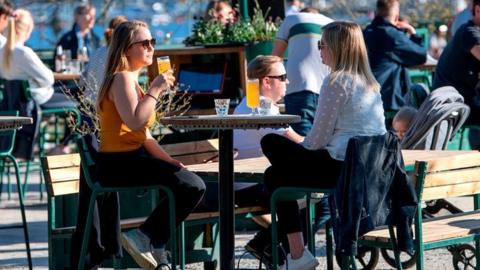 An outdoor cafe in Stockholms