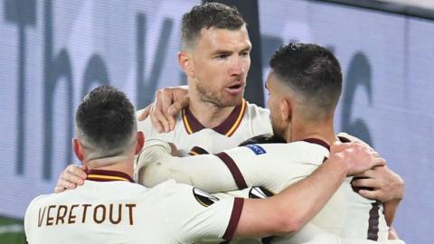 Edin Dzeko and Roma celerate