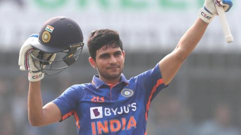 Shubman Gill celebrates century