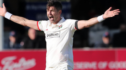 James Anderson trapped his old England captain LBW twice in the match
