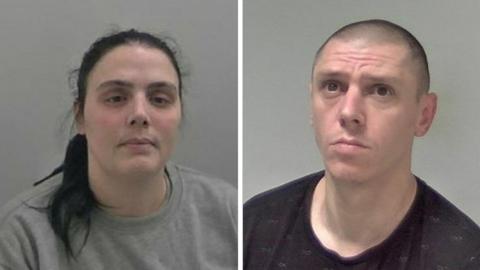 Police photos of Carla Scott and Dirk Howell