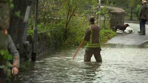 Two days of heavy rain have led rivers and canals to burst their banks