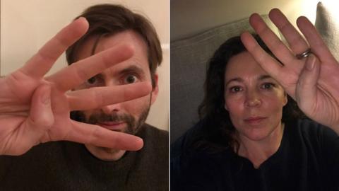 David Tennant and Olivia Colman