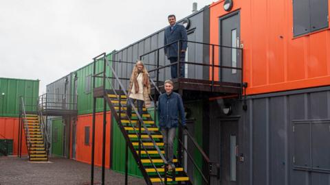 Councillors at modular homes