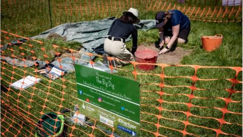 Archaeologists from The Big Dig in Eastbourne