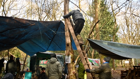 Cubbington Wood protesters set up camp in October