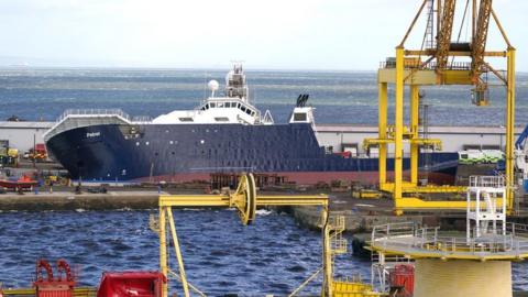 RV Petrel in Imperial Dock Leith