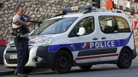 Armed police at Marseille train station, 1 Oct 17