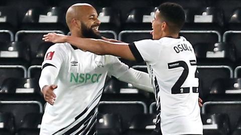 David McGoldrick and Will Osula celebrate