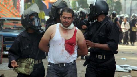 Man arrested by police in Cairo (14/08/2013)
