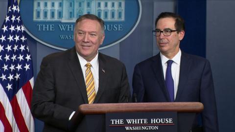 Mike Pompeo and Treasury Secretary Steven Mnuchin