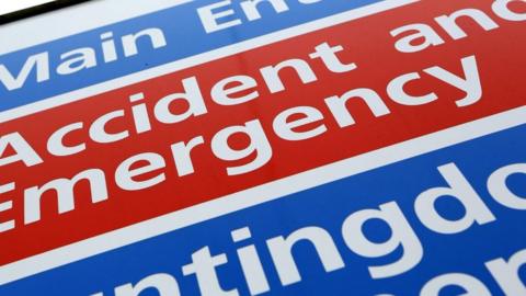 Accident and emergency sign.