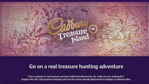 Cadbury Treasure Island map