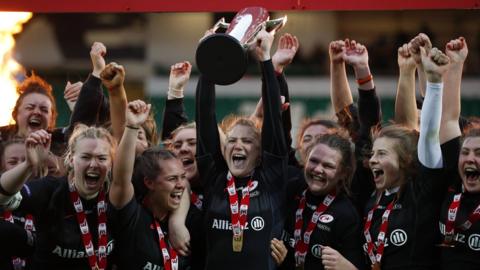 Saracens celebrate victory in 2019