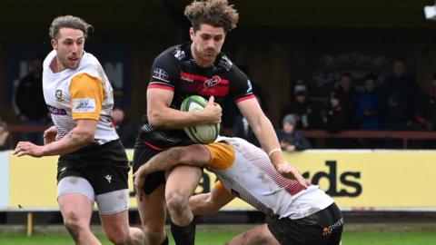 Caldy and Cornish Pirates in action in the Championship