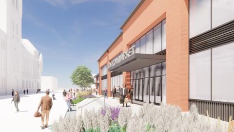 Artist's impression of the new Market Hall exterior