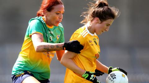 Leitrim's Charlene Tyrrell and Maria O'Neill of Antrim