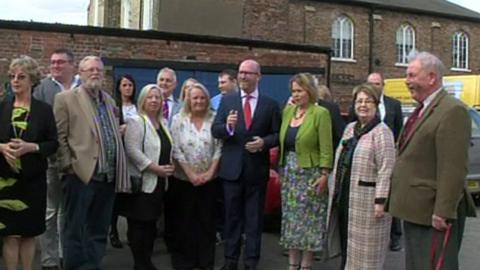 Paul Nuttall with UKIP councillors and supporters