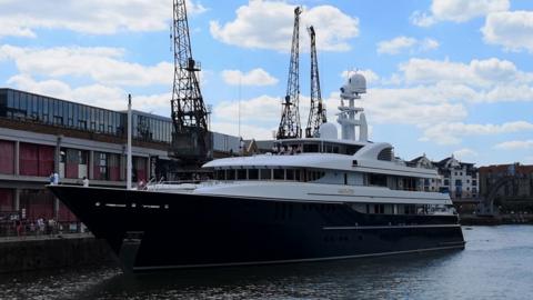 Archimedes super yacht in Bristol