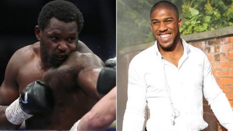 Split image of Dillian Whyte and Anthony Joshua