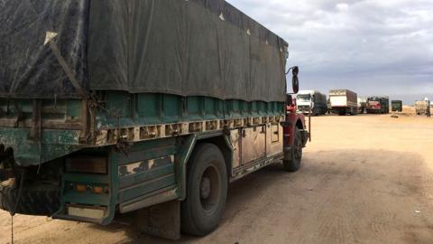 Trucks in Syria