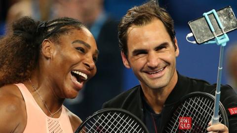 Serena Williams and Roger Federer