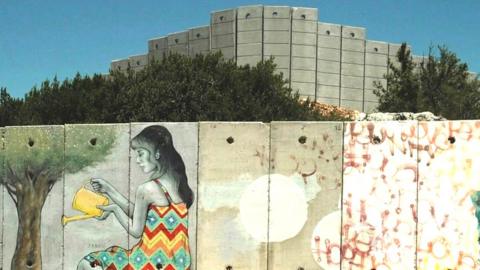 A wall at the Israel-Lebanon border