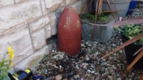 the bomb in the Edwards's' garden