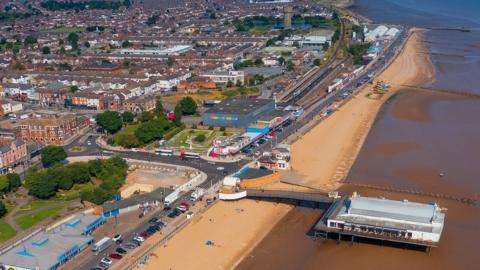 An aerial view of Cleethorpes
