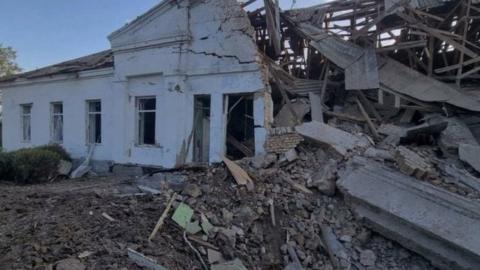 A destroyed school in Mykolaiv, southern Ukraine. Photo: 28 July 2022