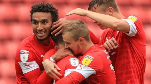 Barnsley celebrate a goal