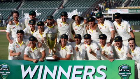 Australia with the Benaud-Qadir Trophy