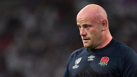 Dan Cole in action for England at the World Cup