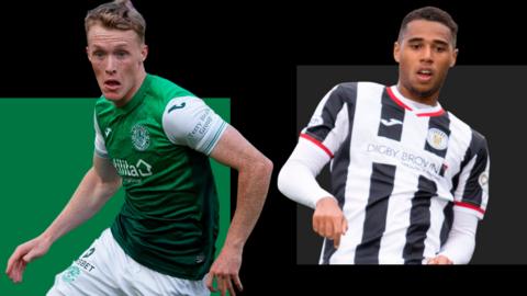 Hibernian's Jake Doyle-Hayes and St Mirren's Ethan Erhahon