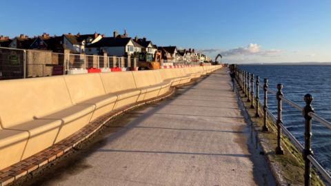 View of the West Kirby Sea Wall