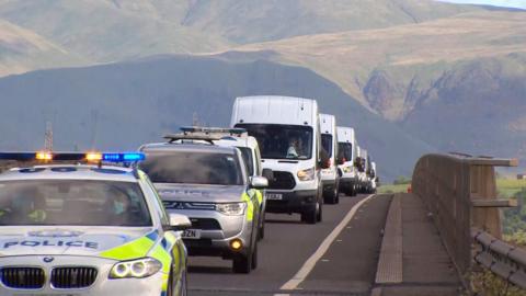 Police convoy