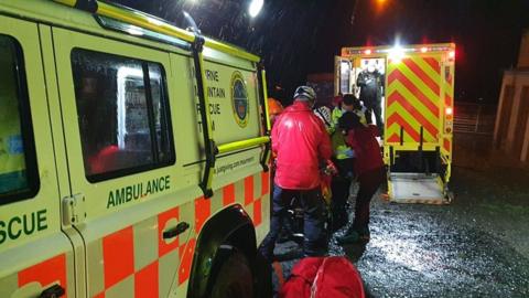 Injured scout helped by emergency services