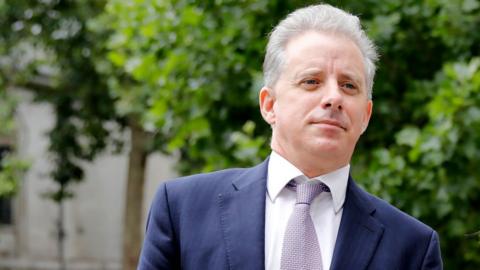 Christopher Steele arrives at the High Court in London on 24 July 2020