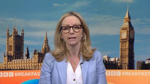 Lucy Rigby in the BBC studio
